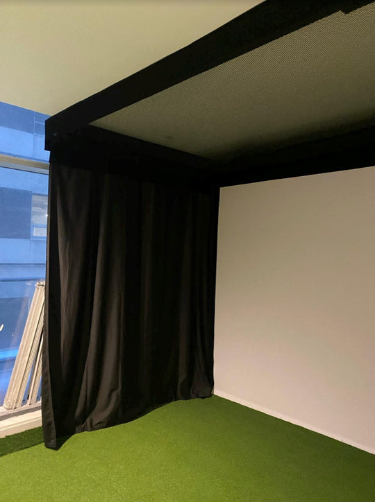 SIG Golf Simulator Curtains – Blackout, Retractable Enclosure System