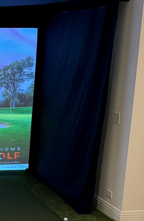 SIG Golf Simulator Curtains – Blackout, Retractable Enclosure System