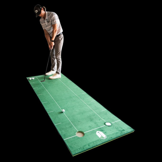 SIG LITE Indoor Putting Green 3' x 8' with Dual Practice Holes