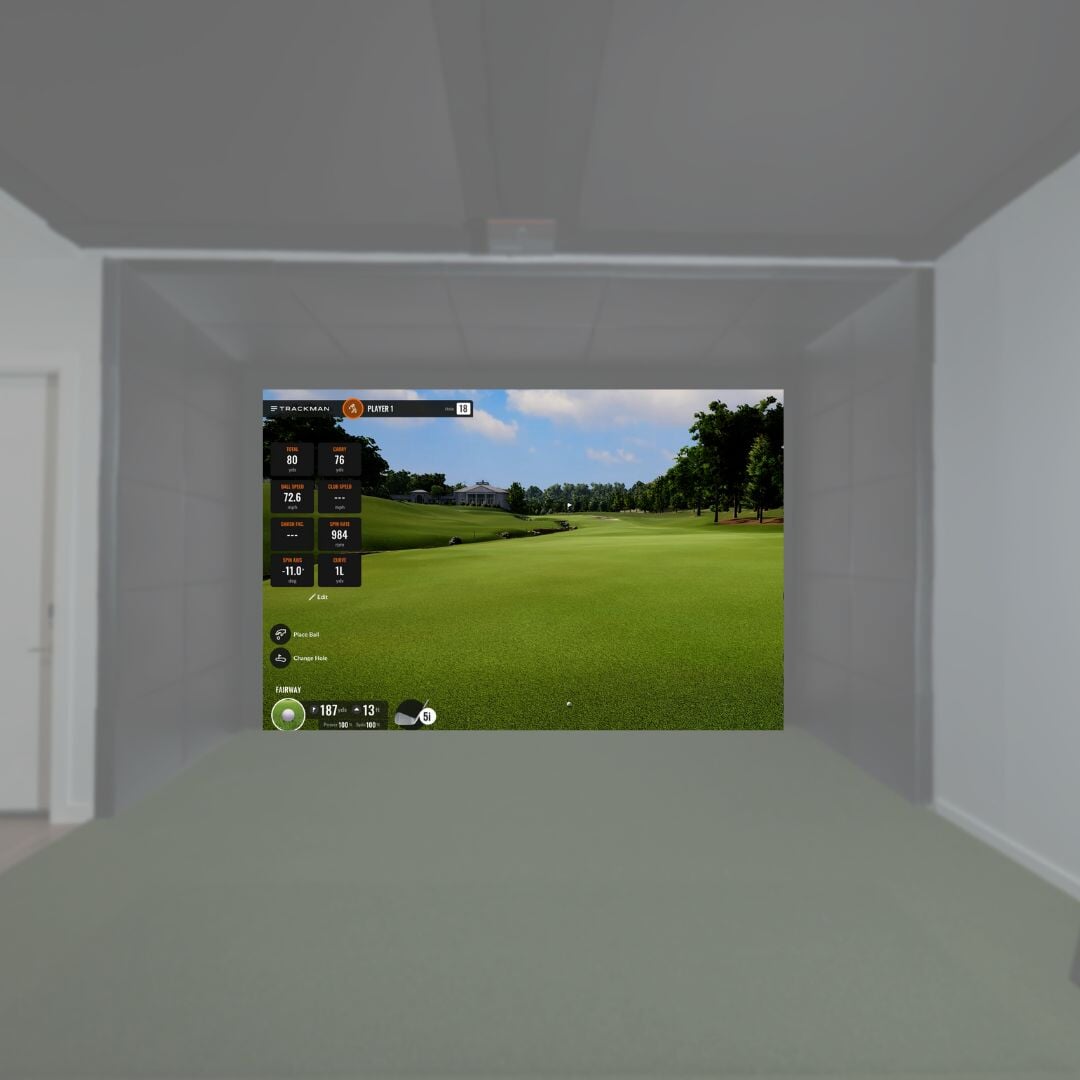 SIGPRO™ Premier Grey Golf Simulator Impact Screen – High Clarity