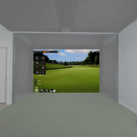 SIGPRO™ Premier Grey Golf Simulator Impact Screen – High Clarity